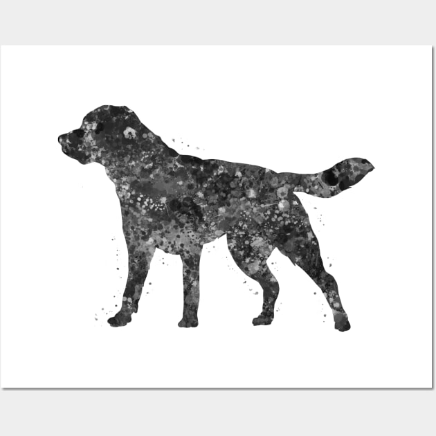 Labrador dog black and white Wall Art by Yahya Art